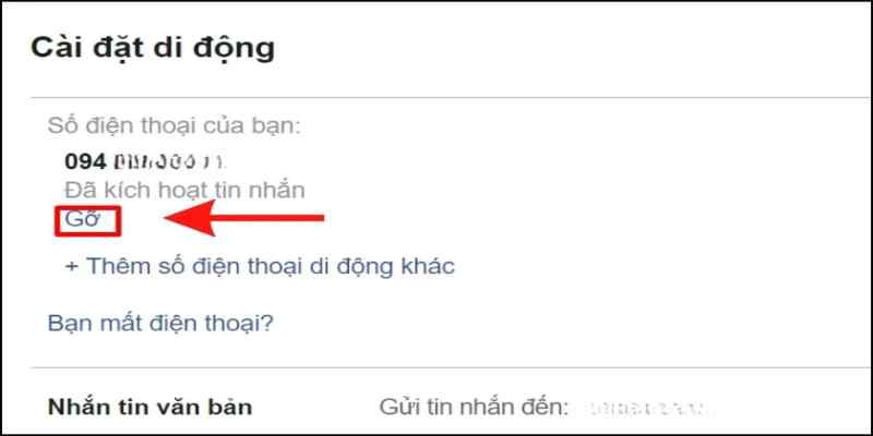 Xóa và thay đổi số điện thoại Facebook bằng máy tính