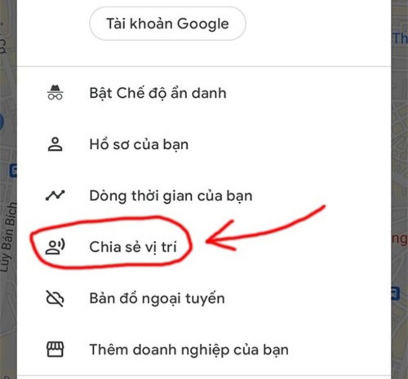 Thao tác định vị vị trí qua ứng dụng Google Map trên điện thoại.