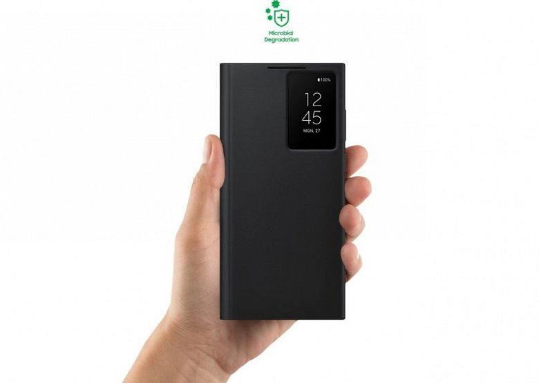 Bao da Smart Clear View Cover Samsung Galaxy S22 Ultra Chính Hãng 8