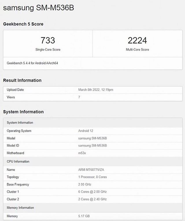 Galaxy m53 5g