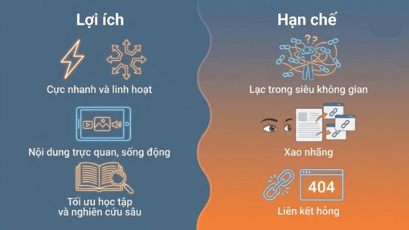 Ưu điểm và hạn chế của Hypertext