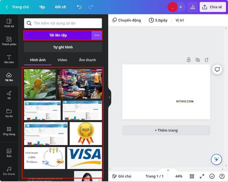 Thêm ảnh PNG vào Canva
