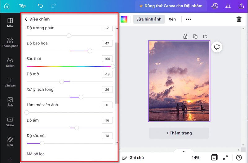 Tinh chỉnh để hình ảnh tự nhiên hơn