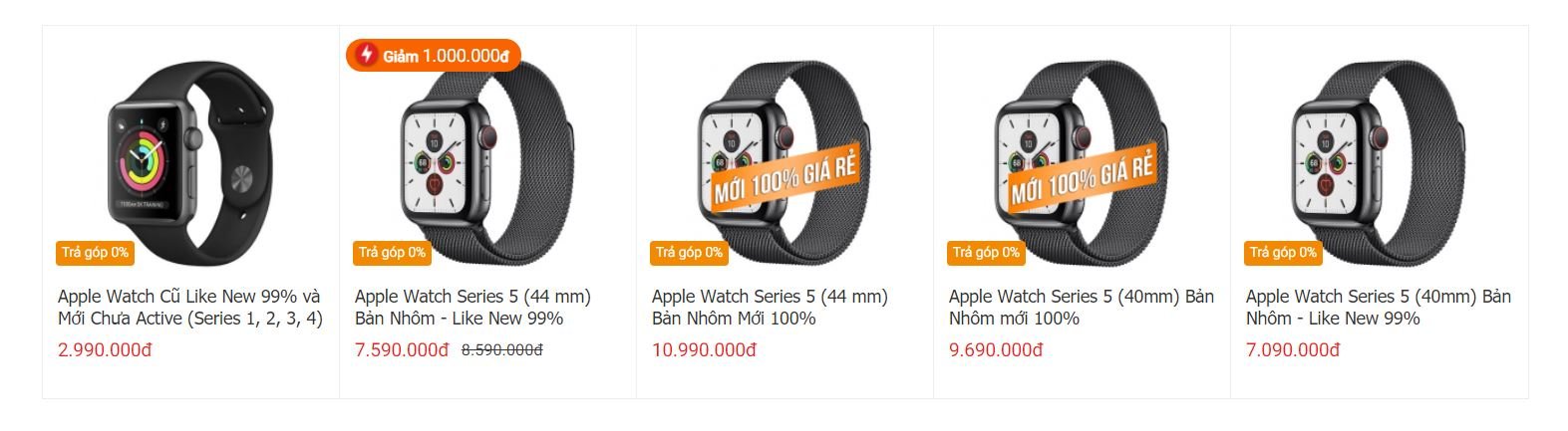 giá apple watch series 5