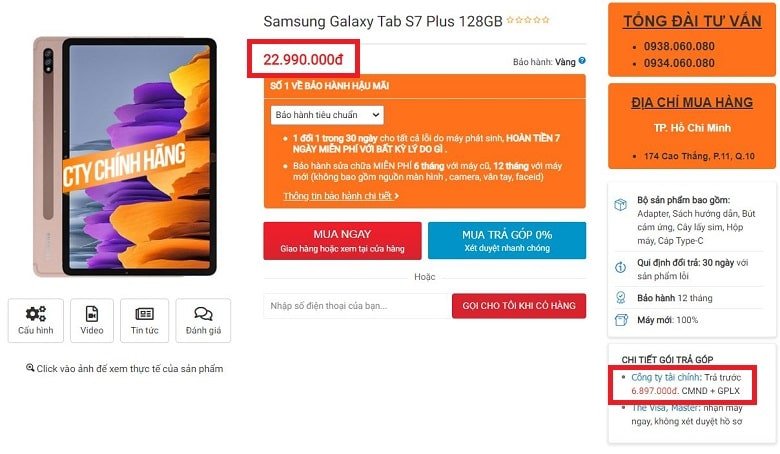Đặt mua Samsung Galaxy Tab S7 Plus