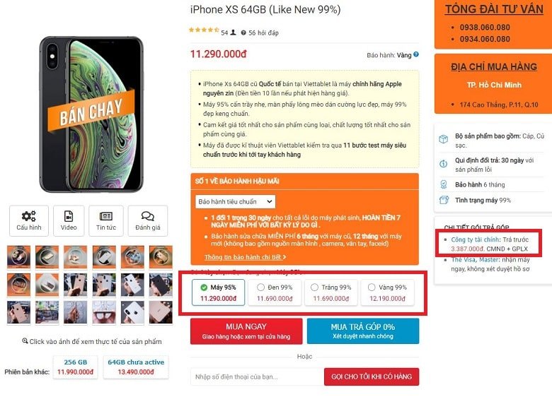 giá iphone xs cũ