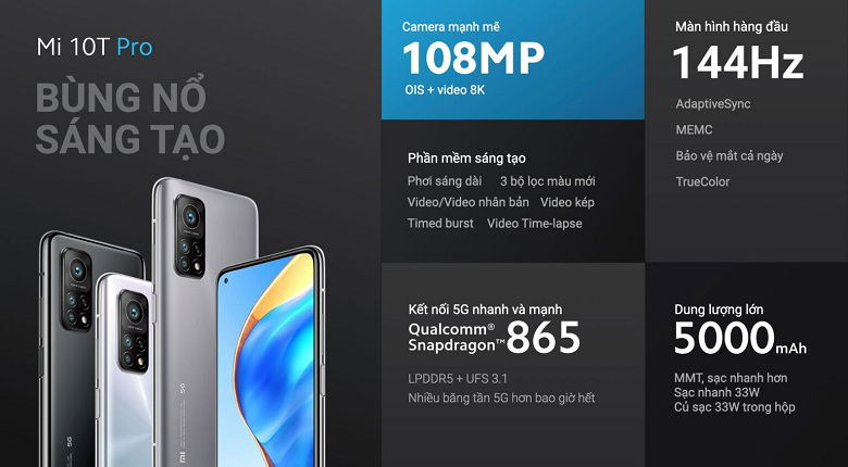 cấu hình Xiaomi Mi 10T Pro 5G