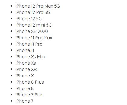 list iPhone được cập nhật iOS 15