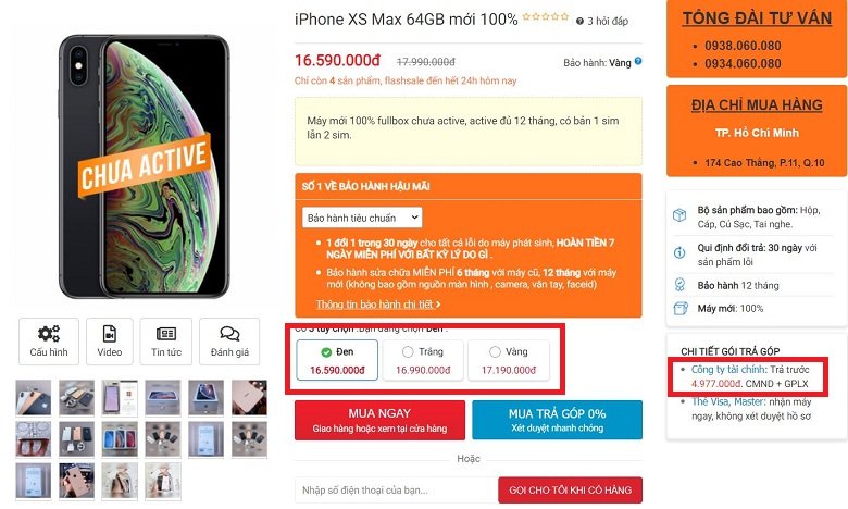 giá iphone xs max