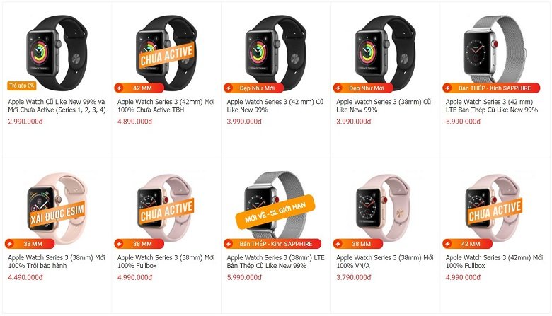 giá apple watch series 3