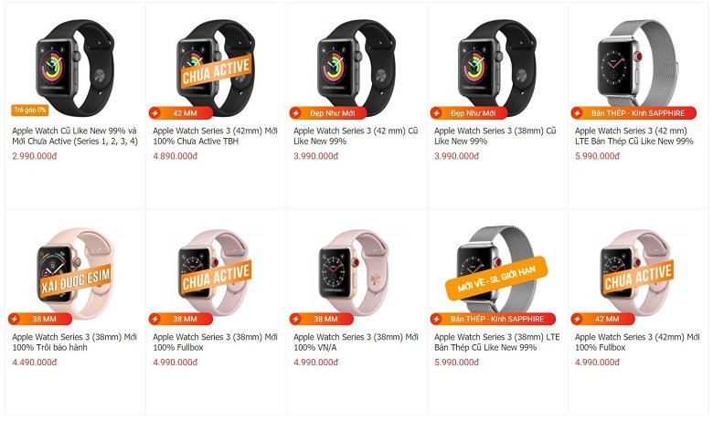 Giá Apple Watch Series 3