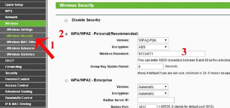 cách đổi pass wifi tplink
