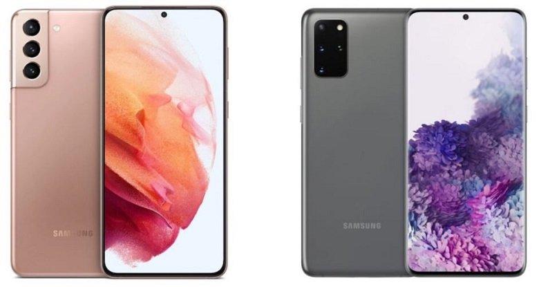 màn hình Galaxy S21+ và Galaxy S20+