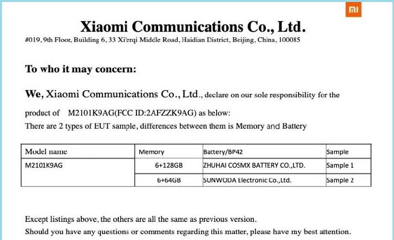 Xiaomi Mi 11 Lite đạt chứng nhận FCC