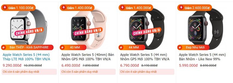 giá bán  Apple Watch Series 5 