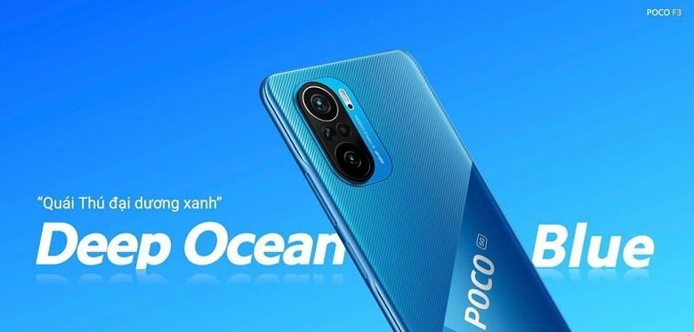 Xiaomi Poco F3 màu xanh