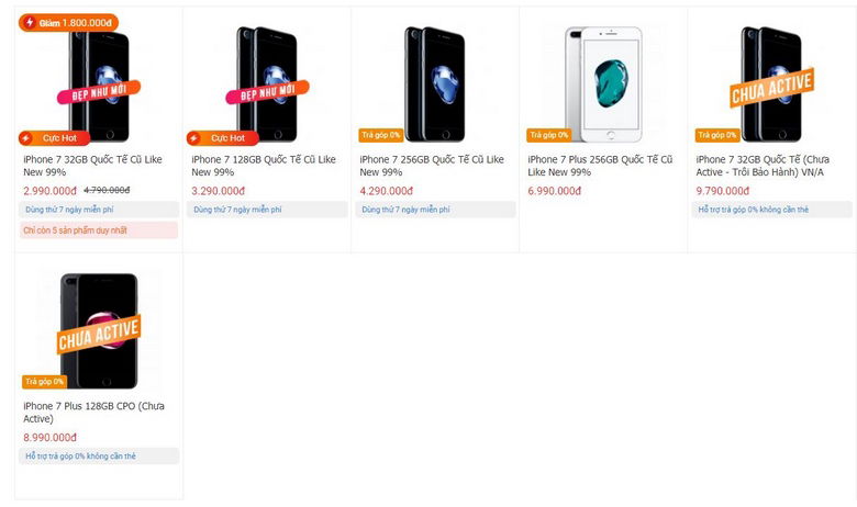 Mua ngay iPhone 7 cũ