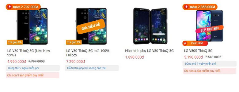 Mua ngay Lg V50/ V50s cũ