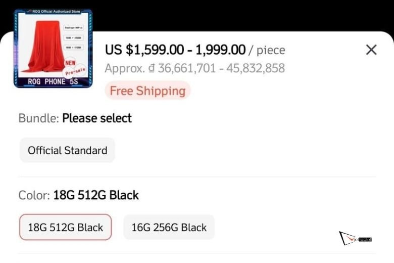Giá bán Asus ROG Phone 5s