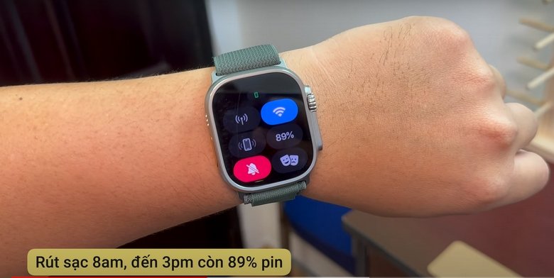 ngày test pin thứ nhất trên apple watch ultra