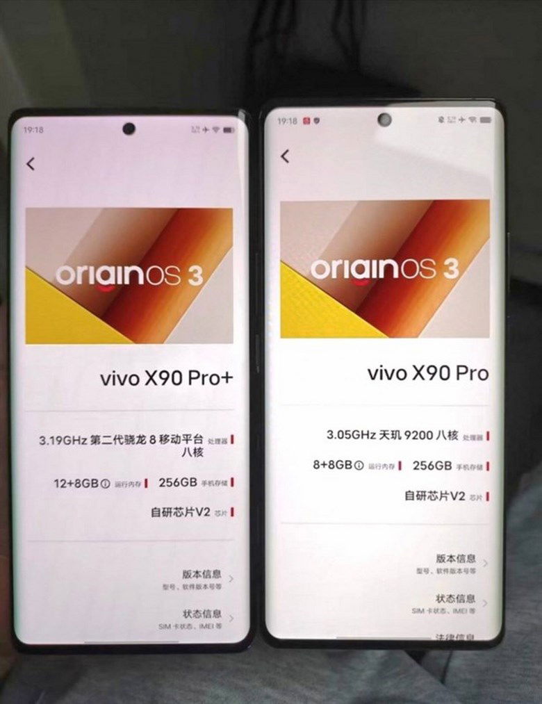 ảnh trục tiếp Cấu hình Vivo X90 Pro, X90 Pro+