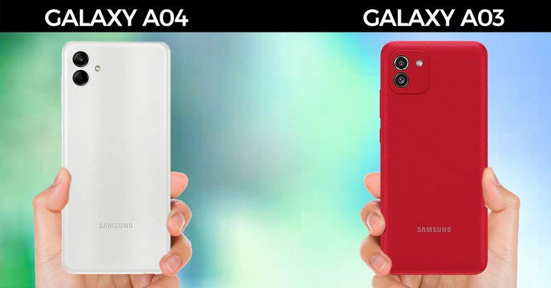 So sánh Galaxy A03 và Galaxy A04