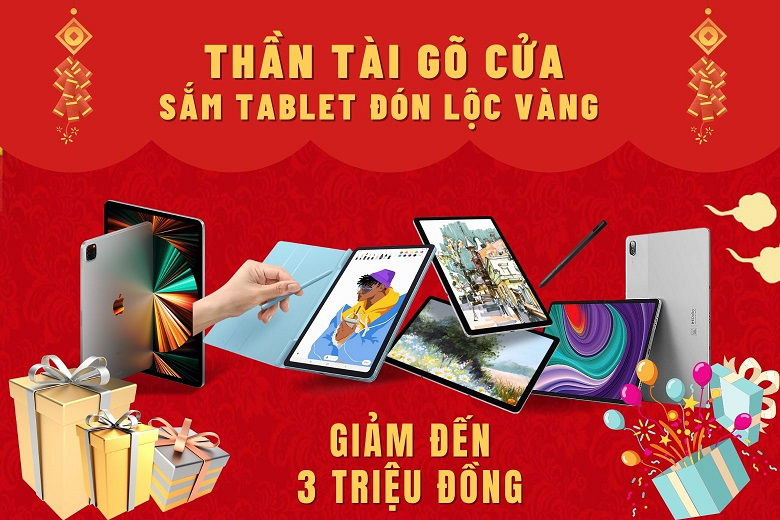 Thần Tài gõ cửa - Sắm máy tính bảng đón Lộc vàng tại Viettablet