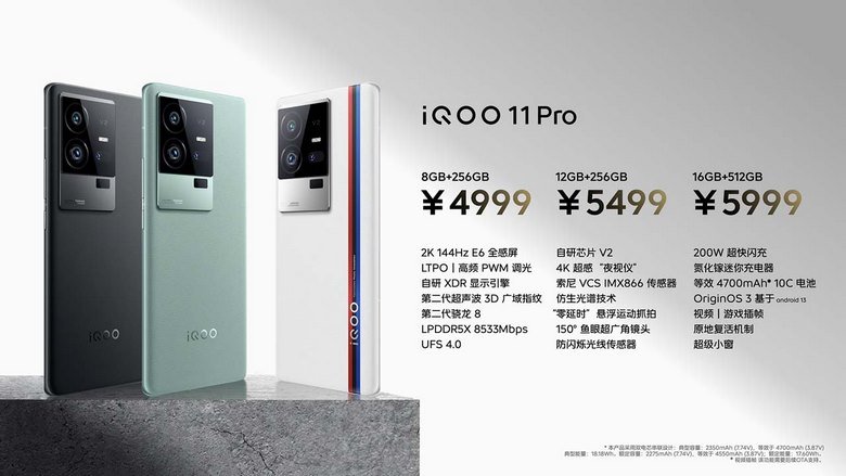 giá bán iQOO 11 và iQOO 11 Pro