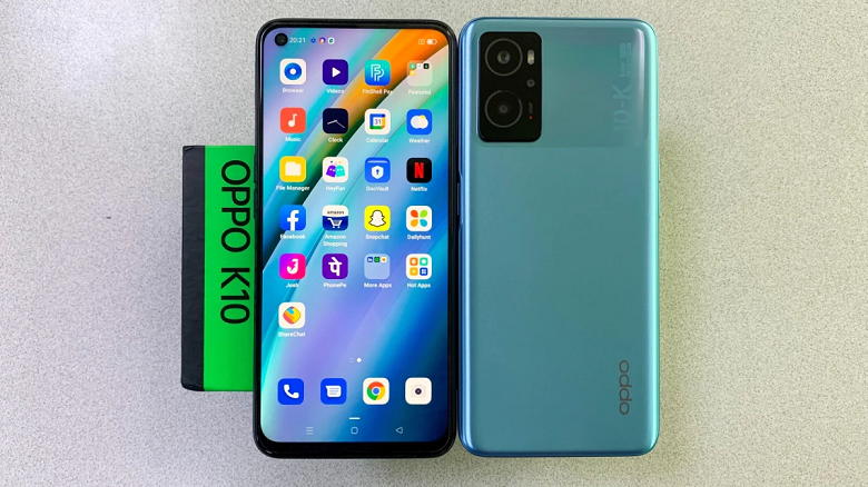 Màn hình rộng rãi, giao diện gọn gàng của Oppo K10