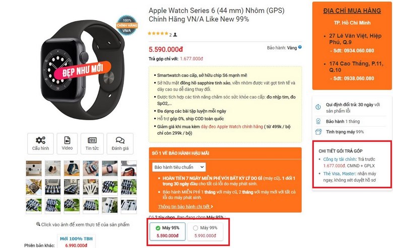 Mua ngay  Apple Watch Series 6 