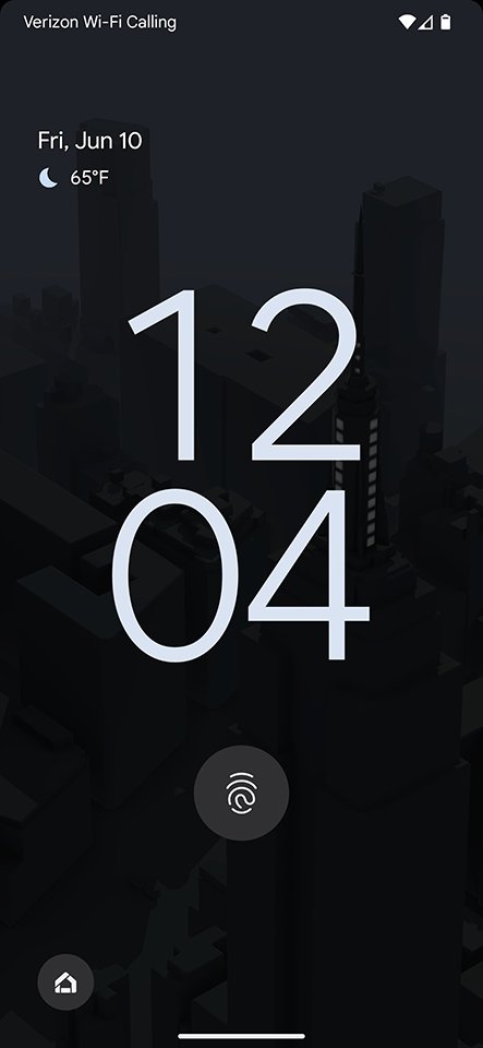 Màn hình khóa Android 12