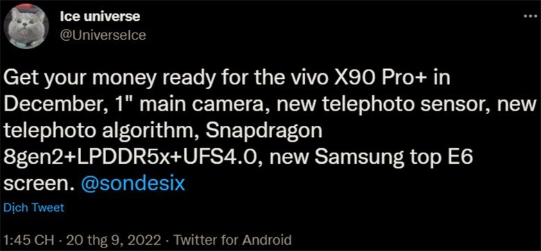 thông số Vico X90+ Pro