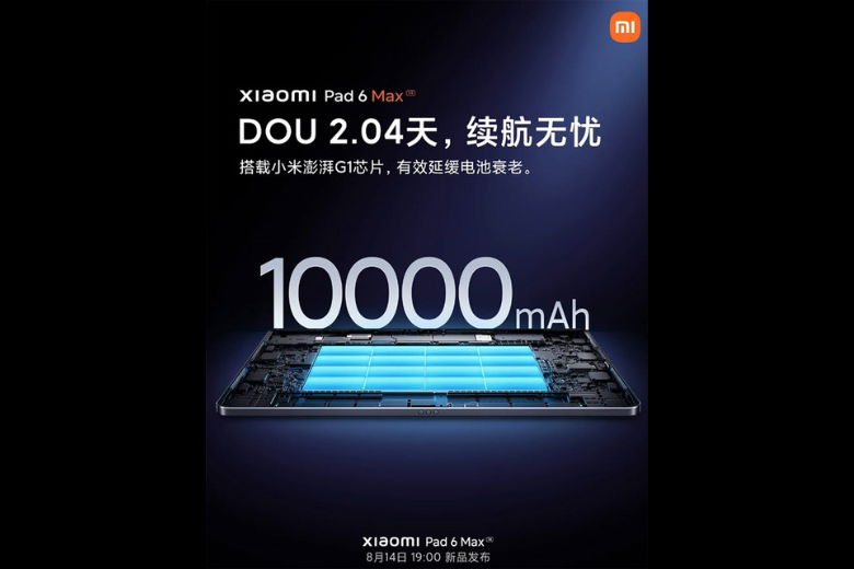 Viên pin 10.000mAh và công nghệ sạc ngược có thể biến Xiaomi Pad 6 Max thành 1 chiếc sạc dự phòng