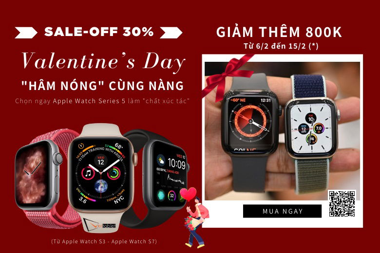 Smartwatch giảm giá mùa Valentine