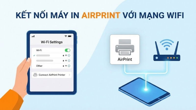 Đảm bảo thiết bị và máy in cùng mạng WiFi