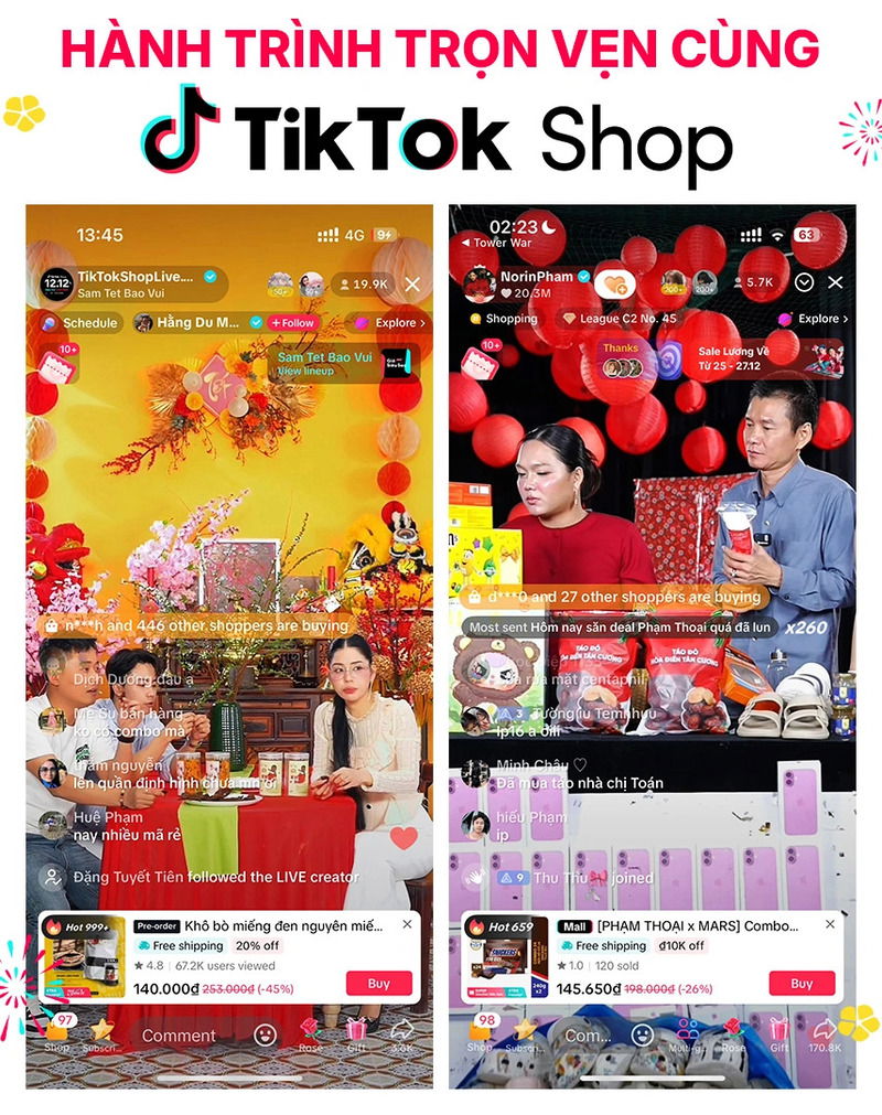 Chuỗi Mega Sale giữa năm và livestream sôi động