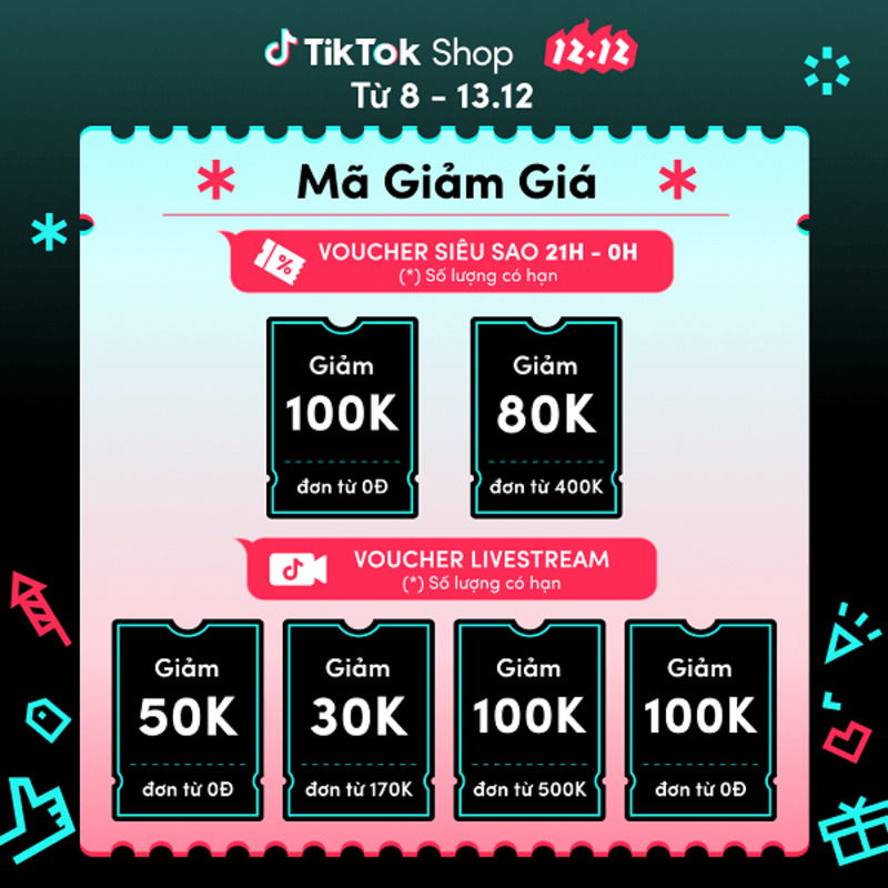 Livestream TikTok Shop tung mã giảm giá trực tiếp