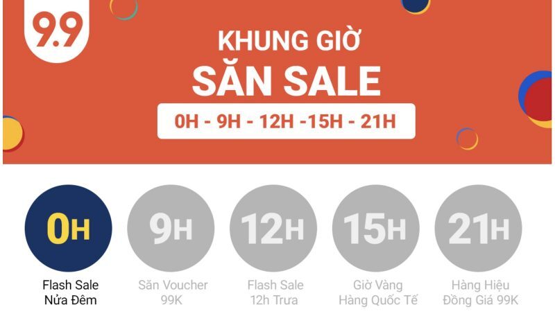 Flash sale 0h với đồng hồ đếm ngược