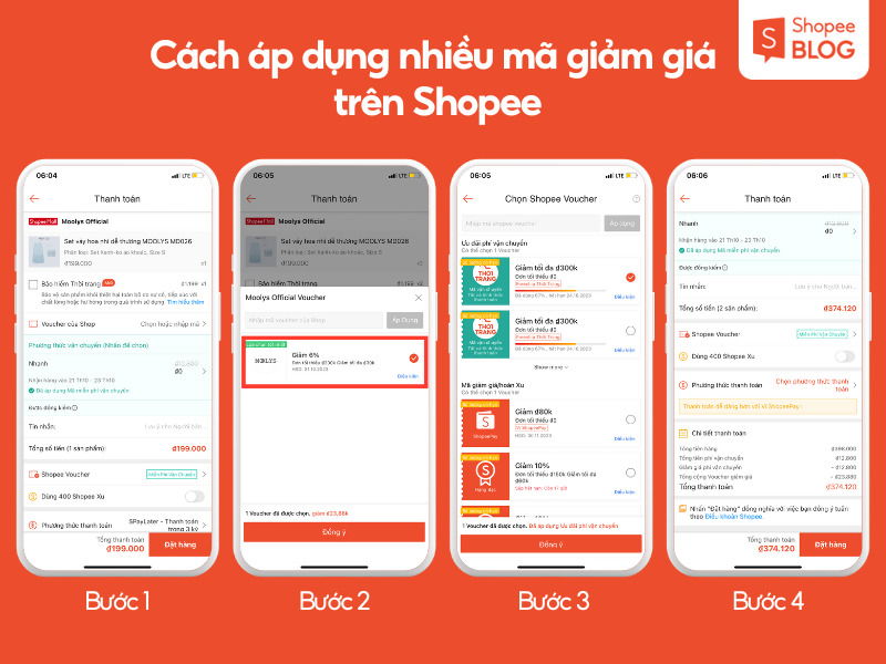 Áp dụng nhiều mã giảm giá trong một đơn hàng