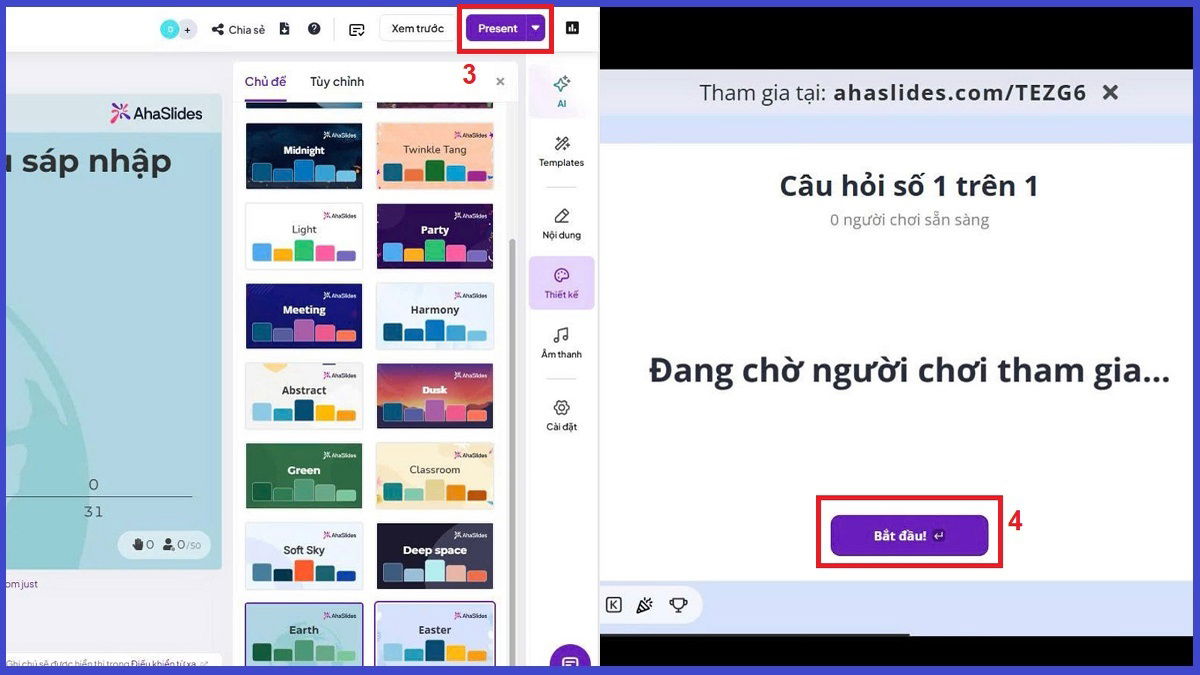 Bắt đầu bài thuyết trình đầy ấn tượng