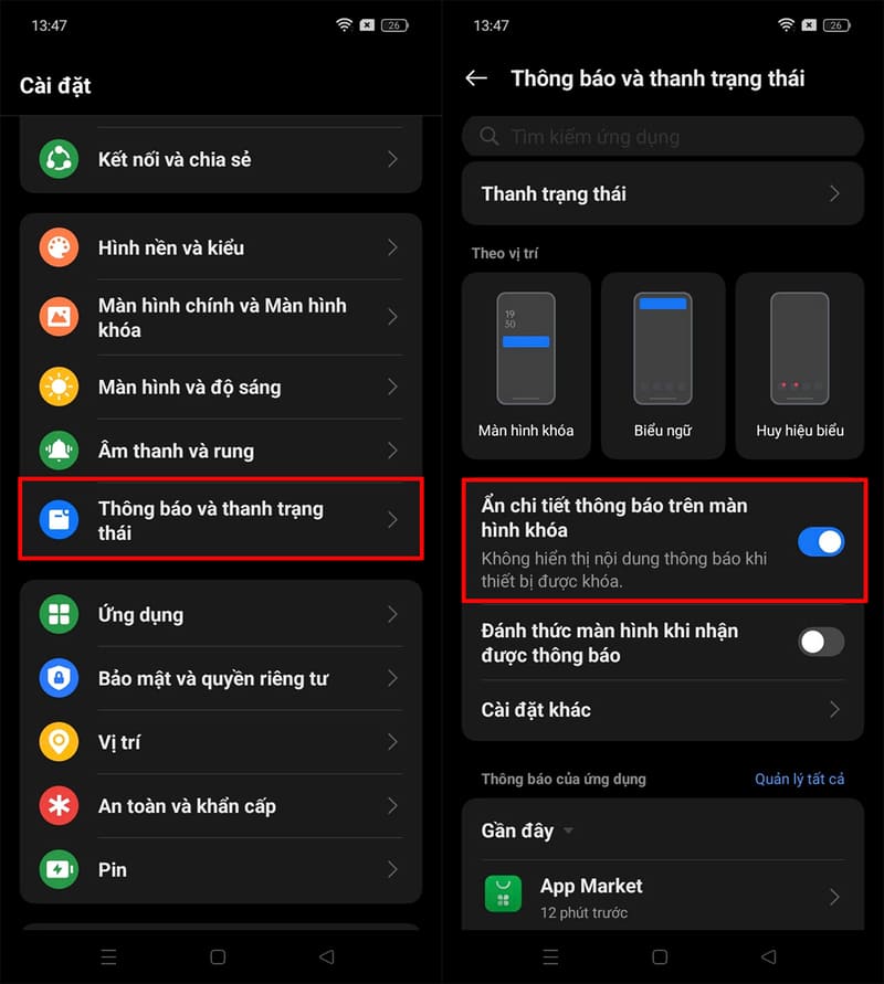 Tắt thông báo tin nhắn trên màn hình khóa Android