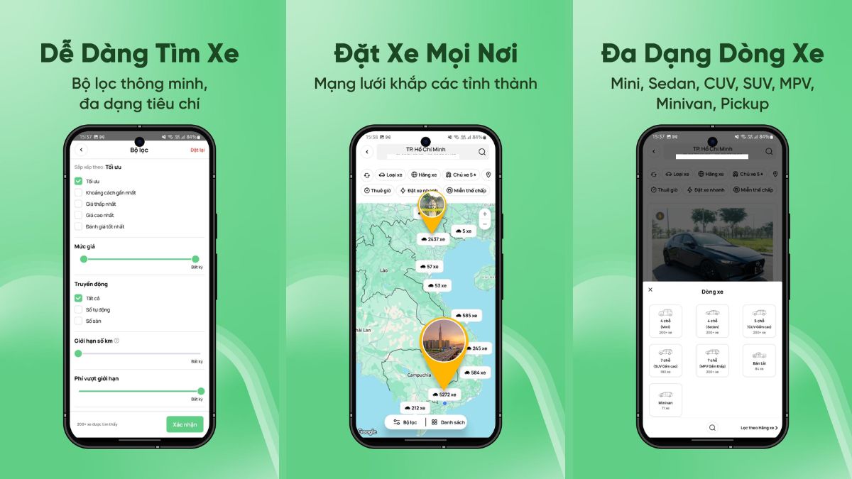 MIOTO – App thuê xe tự lái chuyên nghiệp