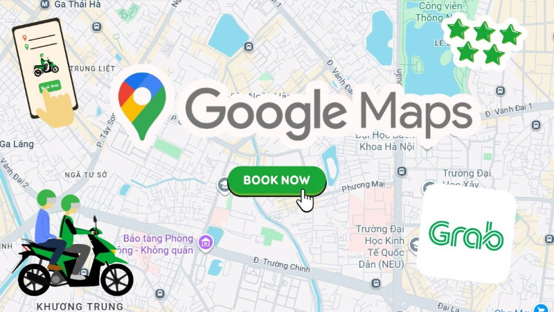 Cách đặt xe Grab trên Google Map dễ dàng, nhanh chóng