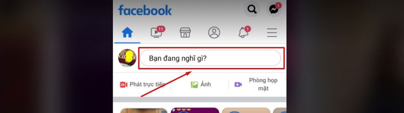 Truy cập ứng dụng Facebook và nhấn vào mục Đăng bài viết mới