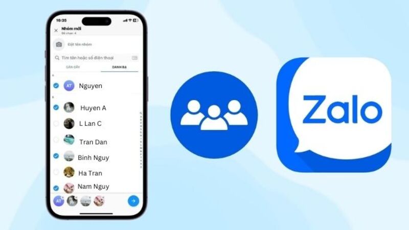 Zalo trên iPhone hiển thị tùy chọn đồng bộ và cấp quyền truy cập danh bạ.