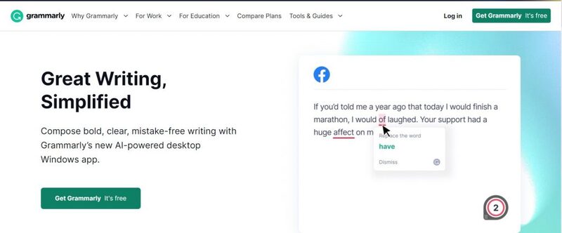 Thể hiện các lỗi ngữ pháp và chính tả được Grammarly AI gạch dưới và gợi ý sửa