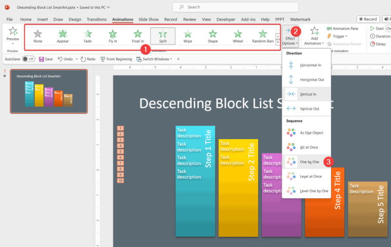 Hiệu ứng xuất hiện từng bước (One by One)