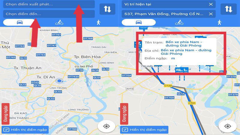 Theo dõi ngập lụt qua ứng dụng HSDC Maps