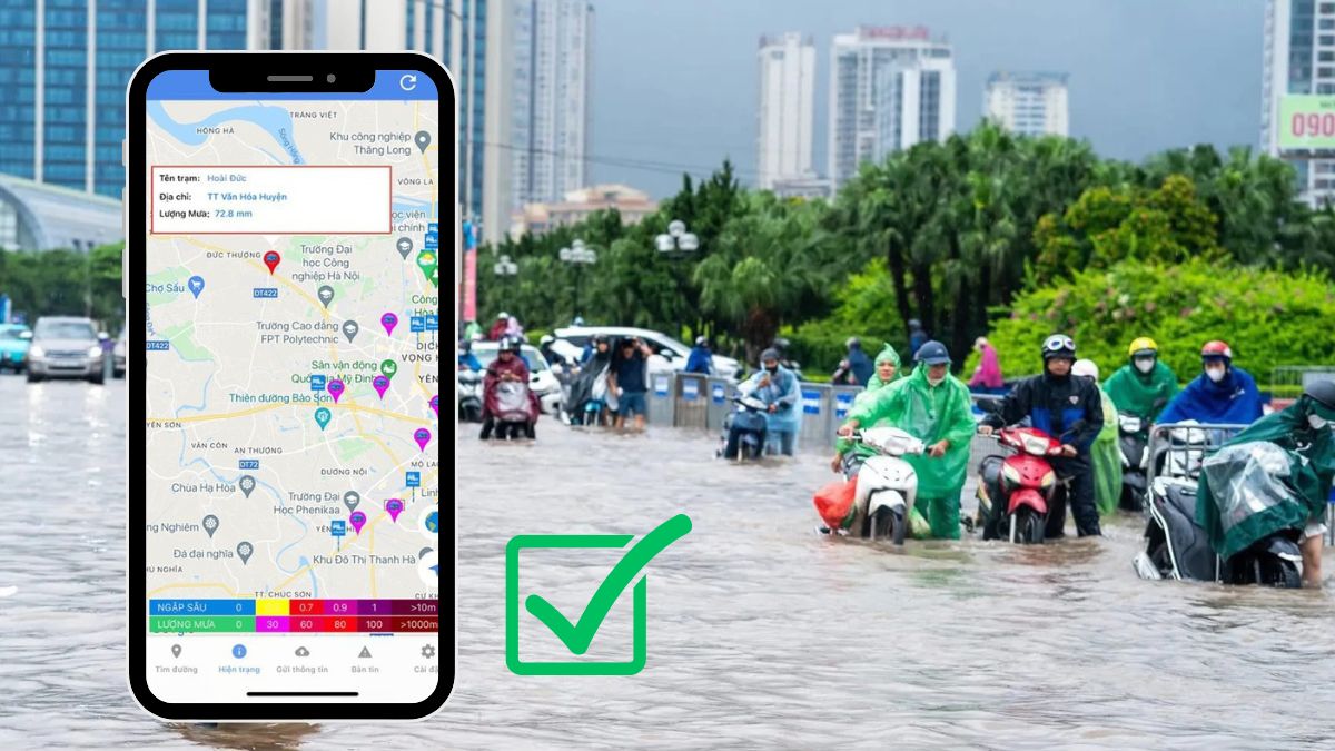 Những app tra cứu điểm ngập lụt TPHCM, Hà Nội nhanh chóng