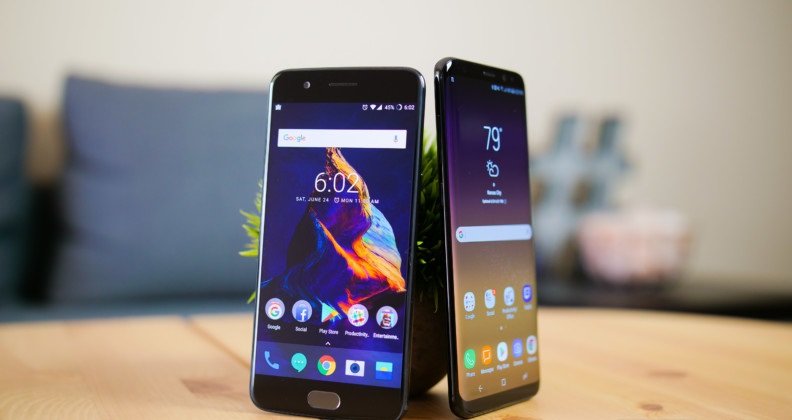 So sánh OnePlus 5 và Samsung Galaxy S8: Kích thước